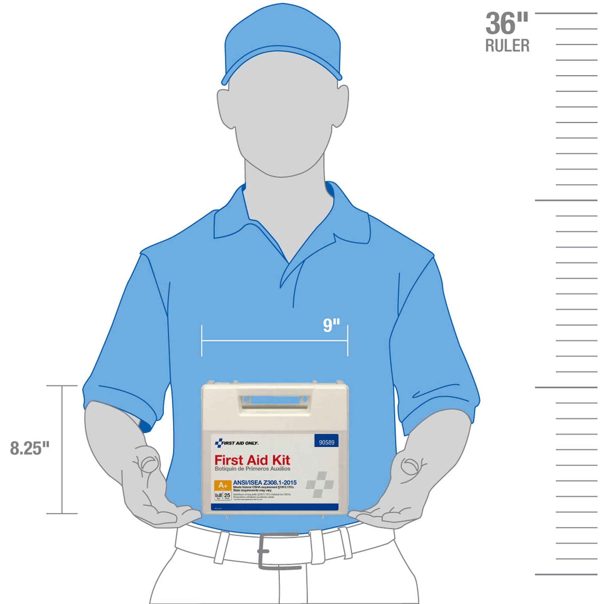 First Aid Only 25-Person Bulk Plastic First Aid Kit - ANSI Compliant